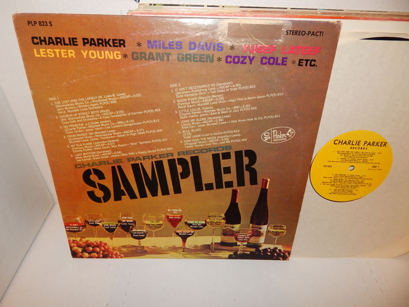 CHARLIE PARKER SAMPLER  - Miles Davis Max Roach Yusef Lateef Various Jazz Sampler 1965 CP Records LP