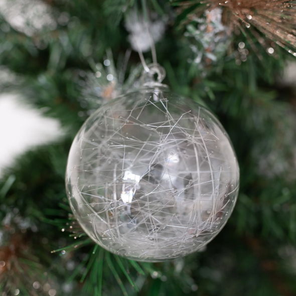 Glass Icicle Baubles 100mm