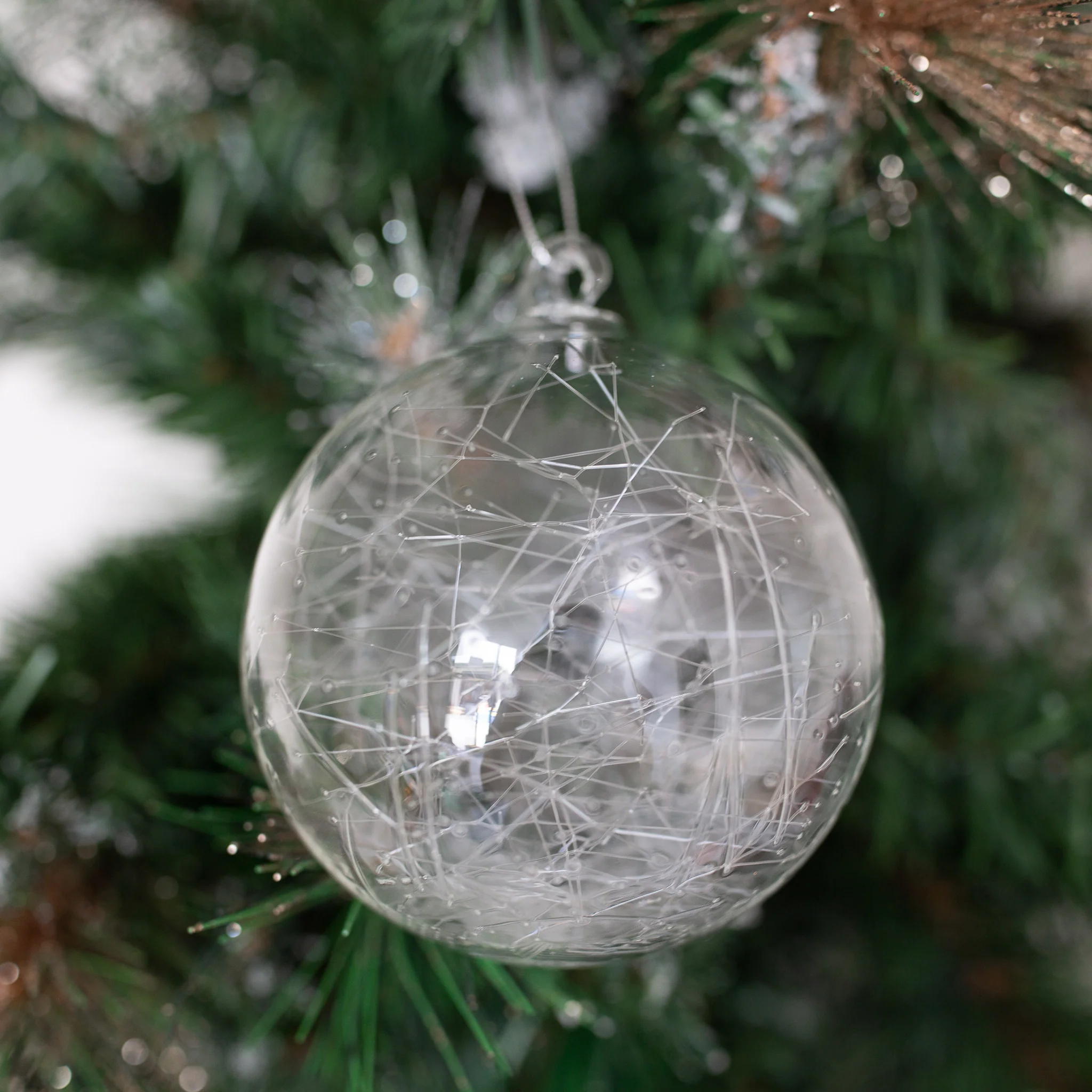 Glass Icicle Baubles 100mm