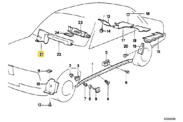 E30 M3 Replacement Firewall Cover 51711380392