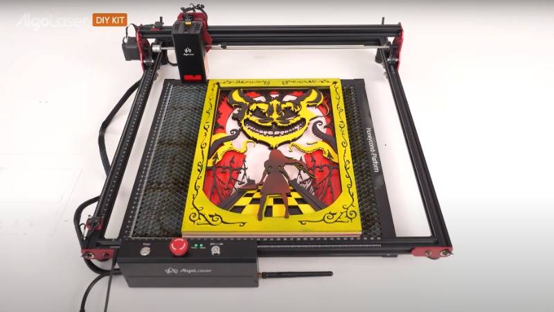 Laser Engraver Cutting Plywood to Make Anime Stacked Carvings 05