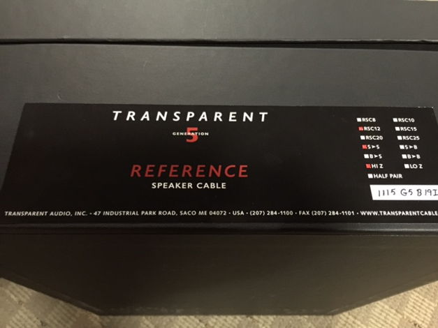 Transparent GEN 5 Reference Cable 12 ft S>S