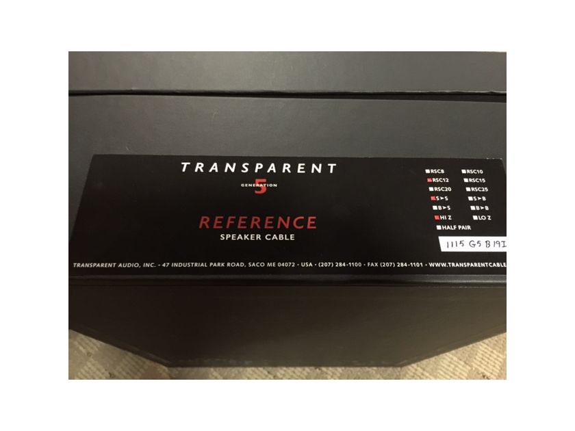 Transparent Audio Reference GEN 5  Speaker Cable HIZ Spade > Spade
