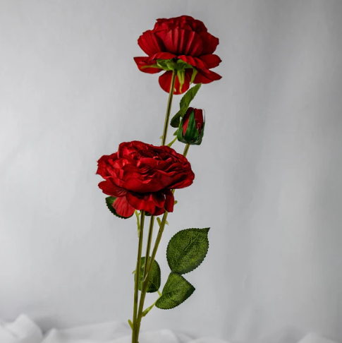 Red Peony Mini Bloom - Realistic Artificial Flowers - Image 4