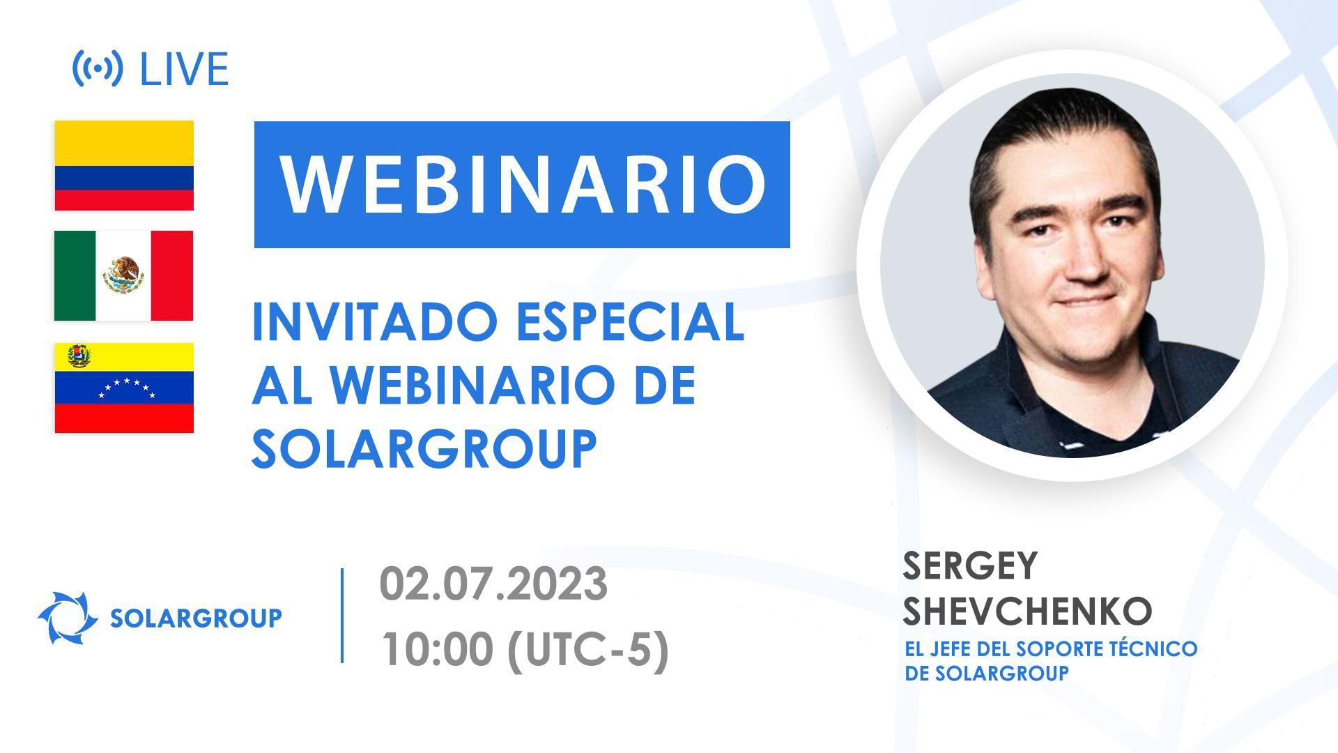 Latinoamerica. Invitado especial al webinario de SOLARGROUP