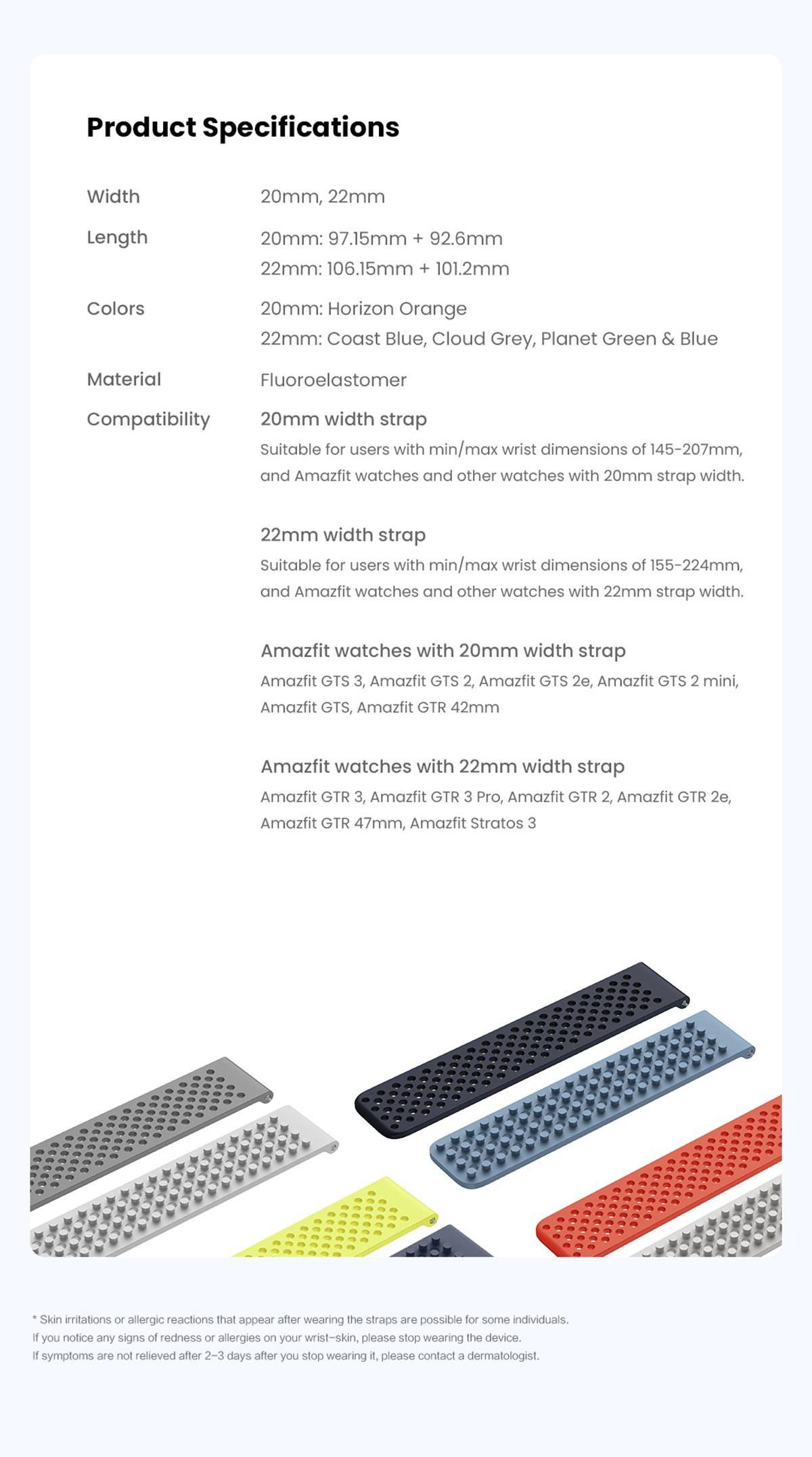 Amazfit stratos size mm on sale