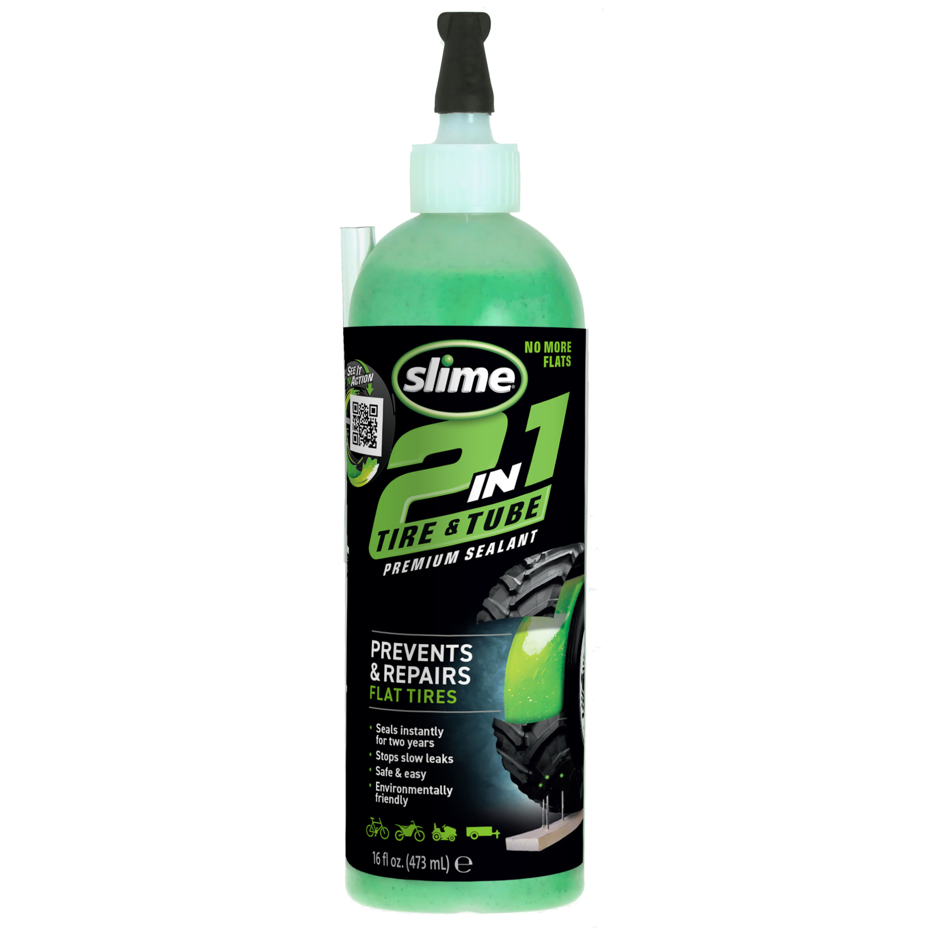 Slime 2-in-1 Tire & Tube Sealant 16 oz
