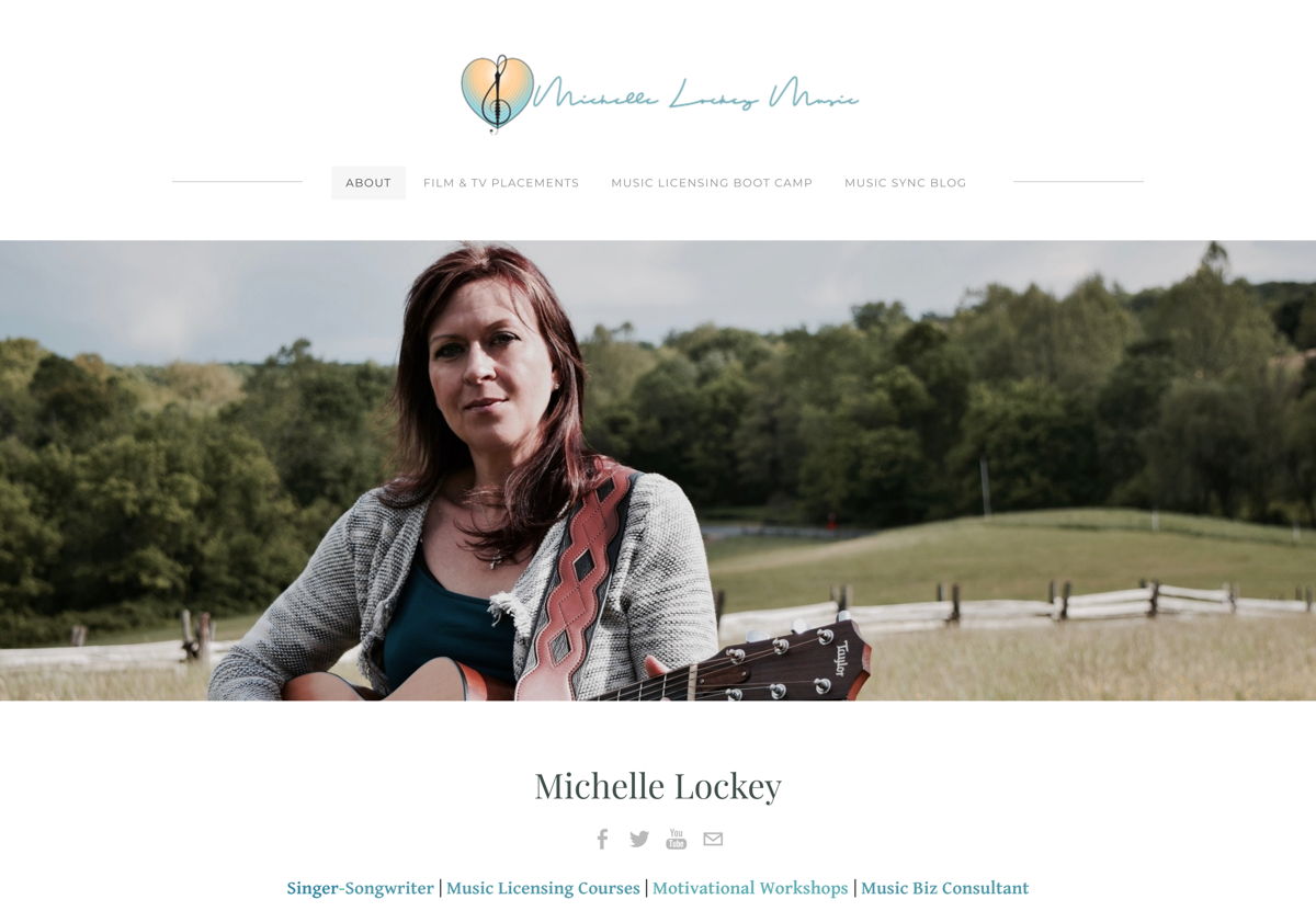 Screenshot of Michelle Lockey Music, from the weebly websites collection.