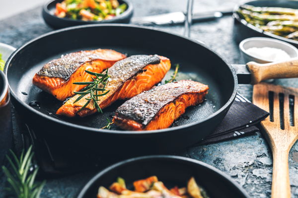Photo of PREMIUM Wild Salmon with Bourbon Maple Glaze and Sweet Potato Mash