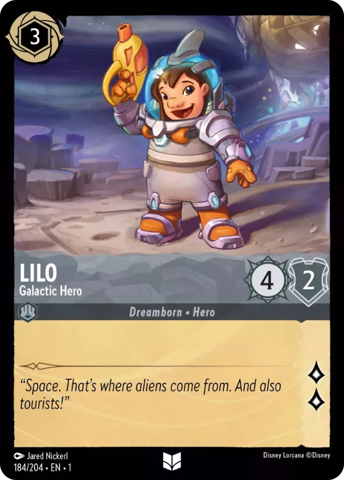 Lilo card from Disney's Lorcana: The First Chapter.
