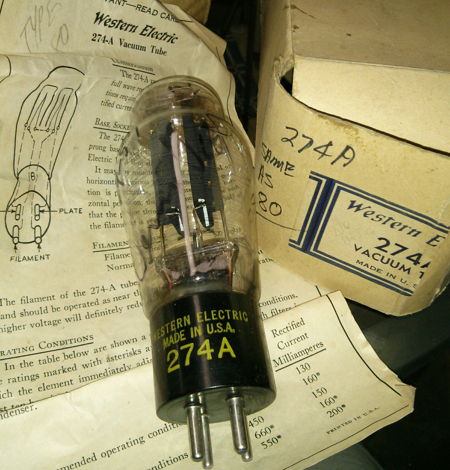 Western Electric 274A RECTIFIER TUBE PRINTED BASE WITH ...