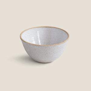 Campfire Pottery Soup Bowl, White Speckle