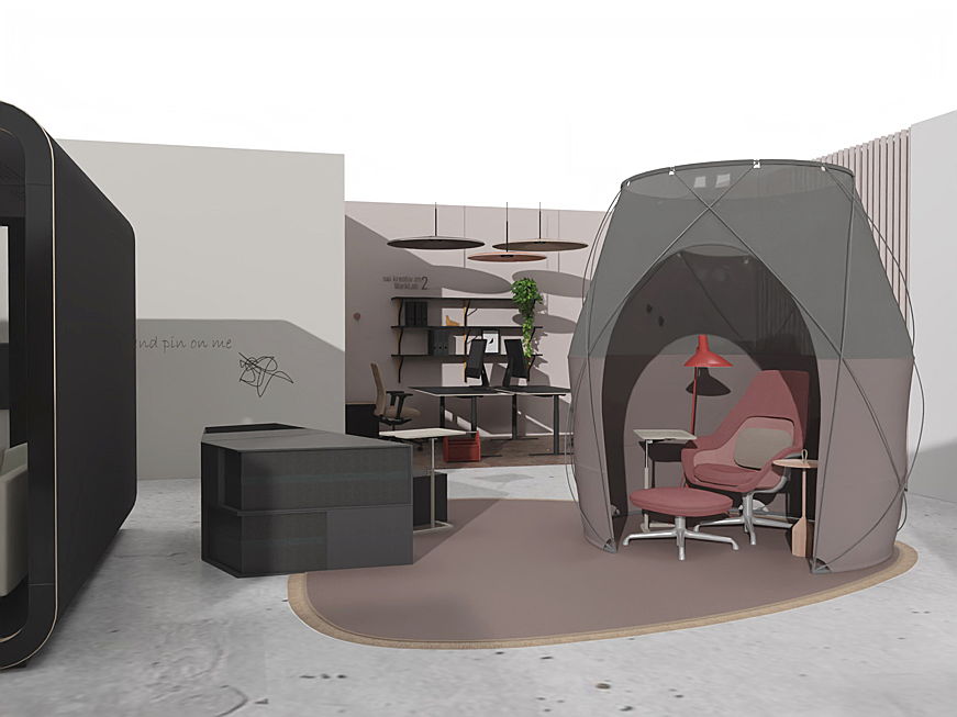  Hannover
- Work lab Kreativ von pro office. Visualisierung von New Work auf der Bürofläche.