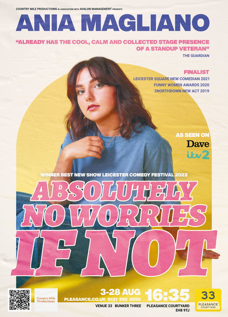 The poster for Ania Magliano: Absolutely No Worries If Not