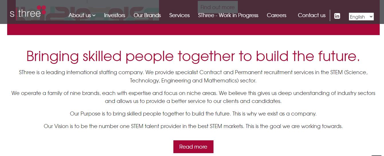 SThree product / service