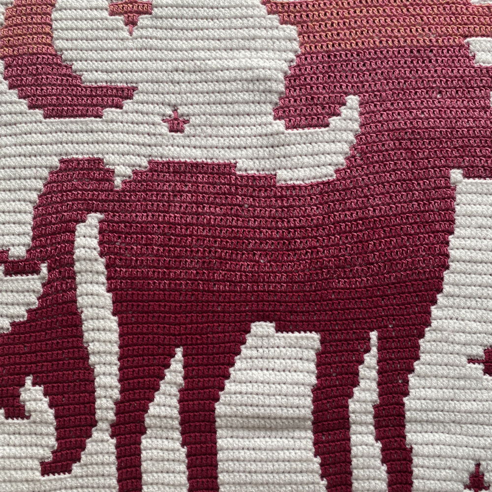 Unicorn mosaic overlay wall hanging pattern