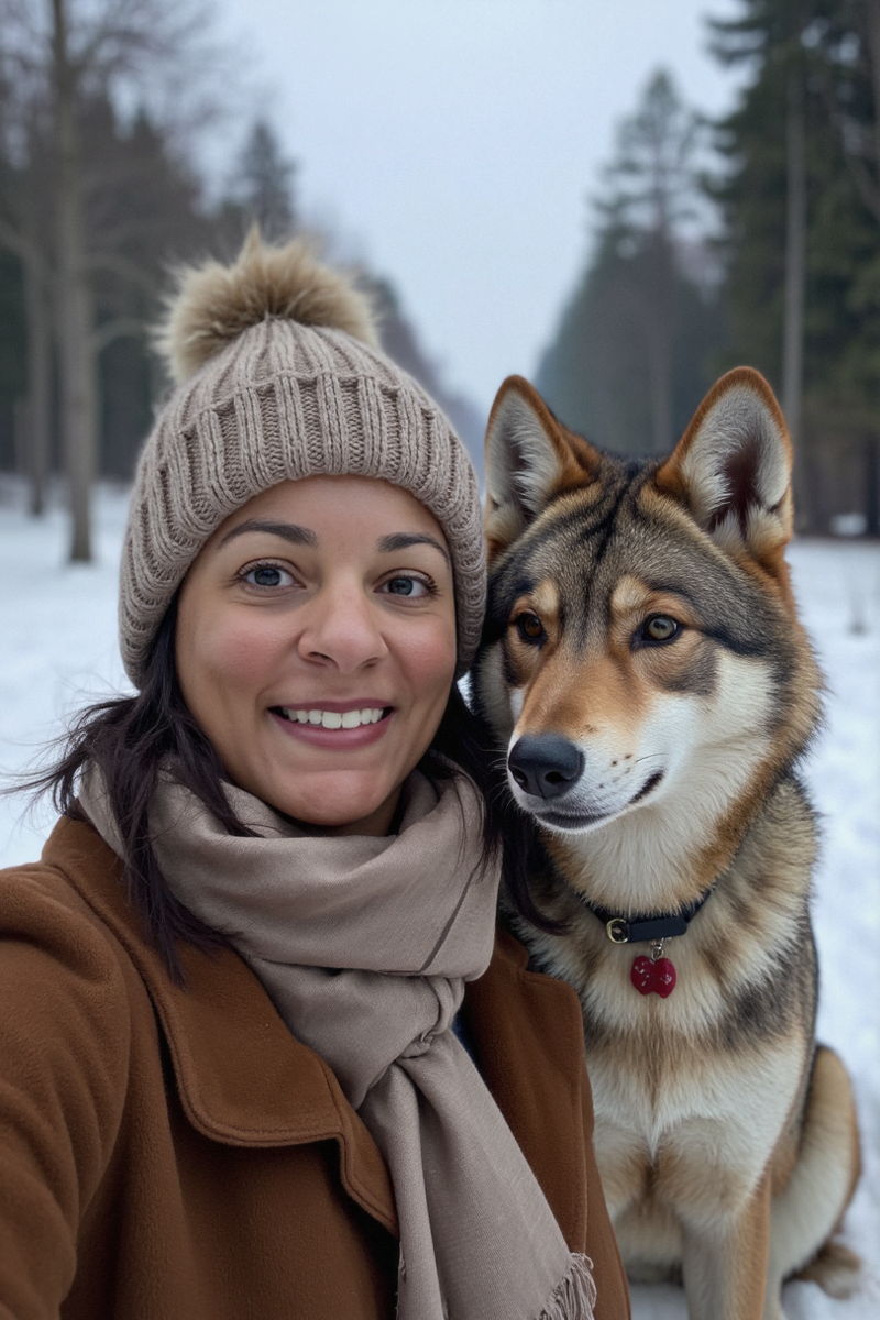 Photo generated by Secta Labs in style of Wildlife Selfie Shots