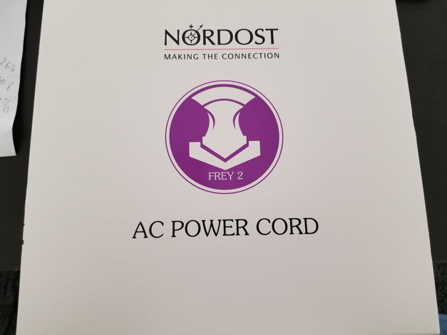 Nordost Frey 2 Power Cord LOWERED TO $1,300  almost new...