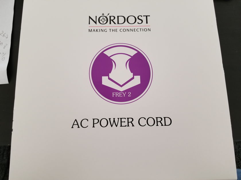 Nordost Frey 2 Power Cord LOWERED TO $1,300  almost new in the box 20 amp termination