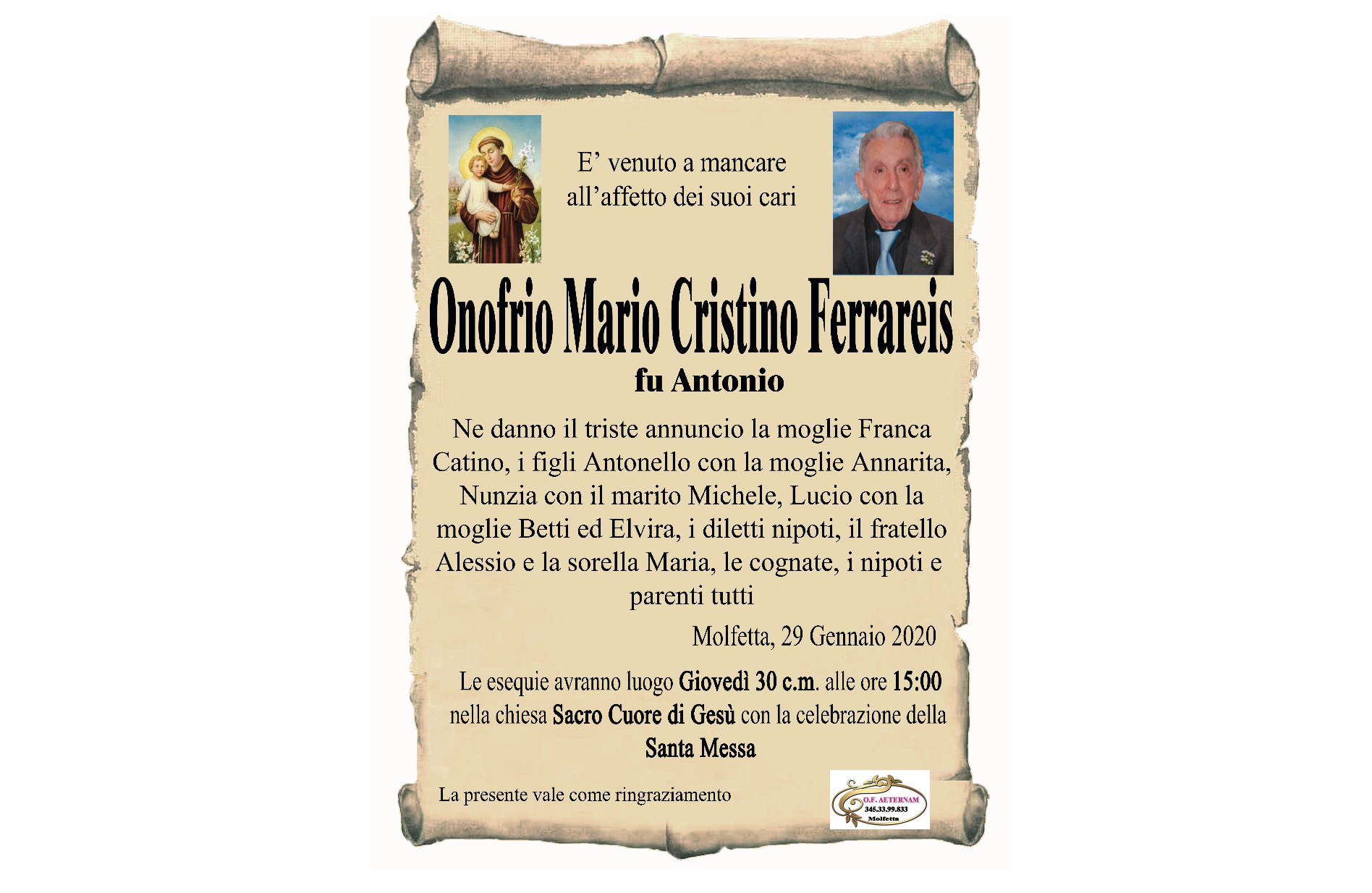 Onofrio Mario Cristino Ferrareis