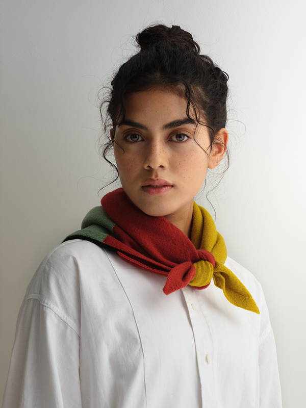 model wears Square Neckerchief