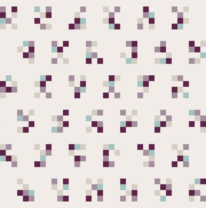 Cream & Purple Funky Kids Alphabet Wallpaper pattern
