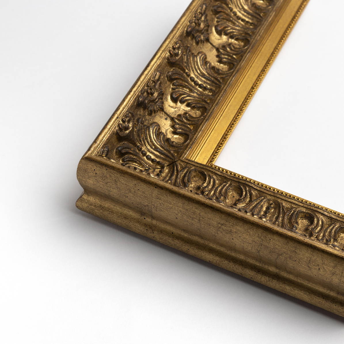 TV-Mirror Ornate Antique Gold Frame with Gold Inner by FRAMING TO A T