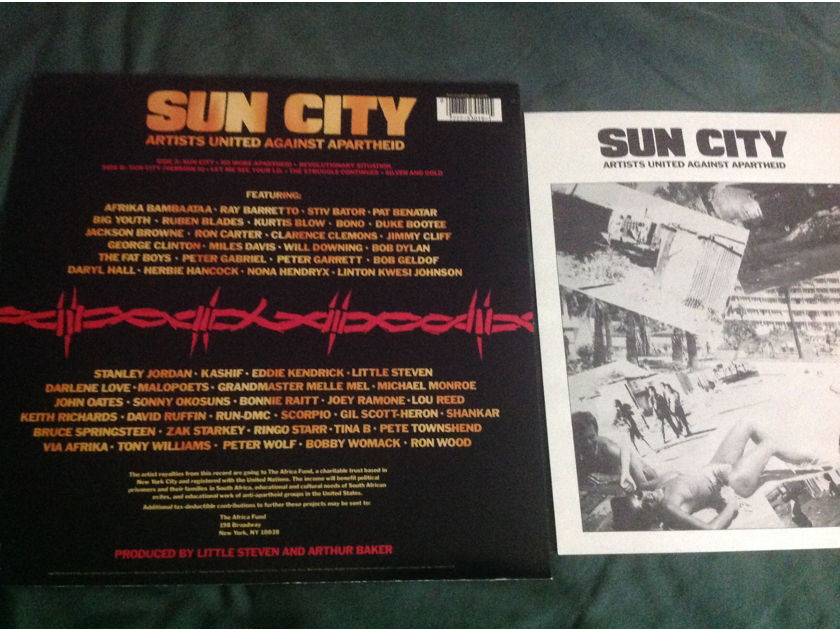 Various Miles Davis - Sun City Artists United Aganist Apartide EMI Manhattan Records  LP NM Quiex Audiophile Masterdisk RL