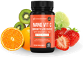 A bottle of our best vitamin c supplement surrounded by fruits