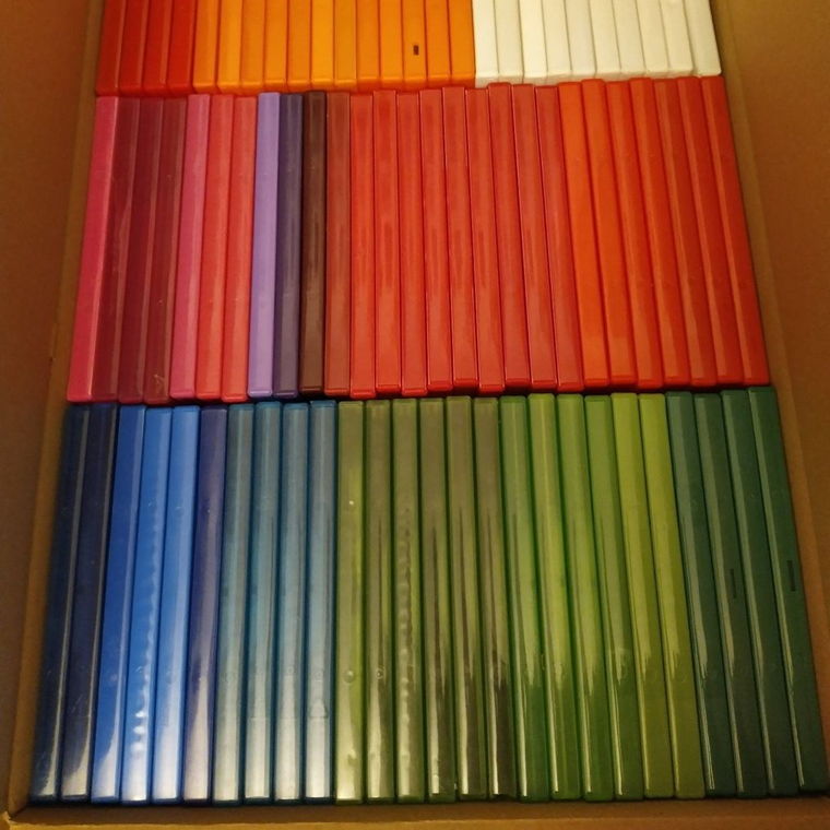 79 farbige DVD Leer Hüllen für Bluray Games discs 