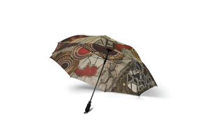 Aboriginal Art Umbrella, Auto-Open Parasol, Rainy Day Accessory enjoy the vibrant colours
