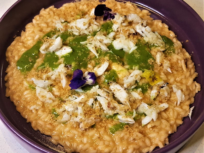 Food experiences Savona: Gourmet seafood menu with paired wine tasting