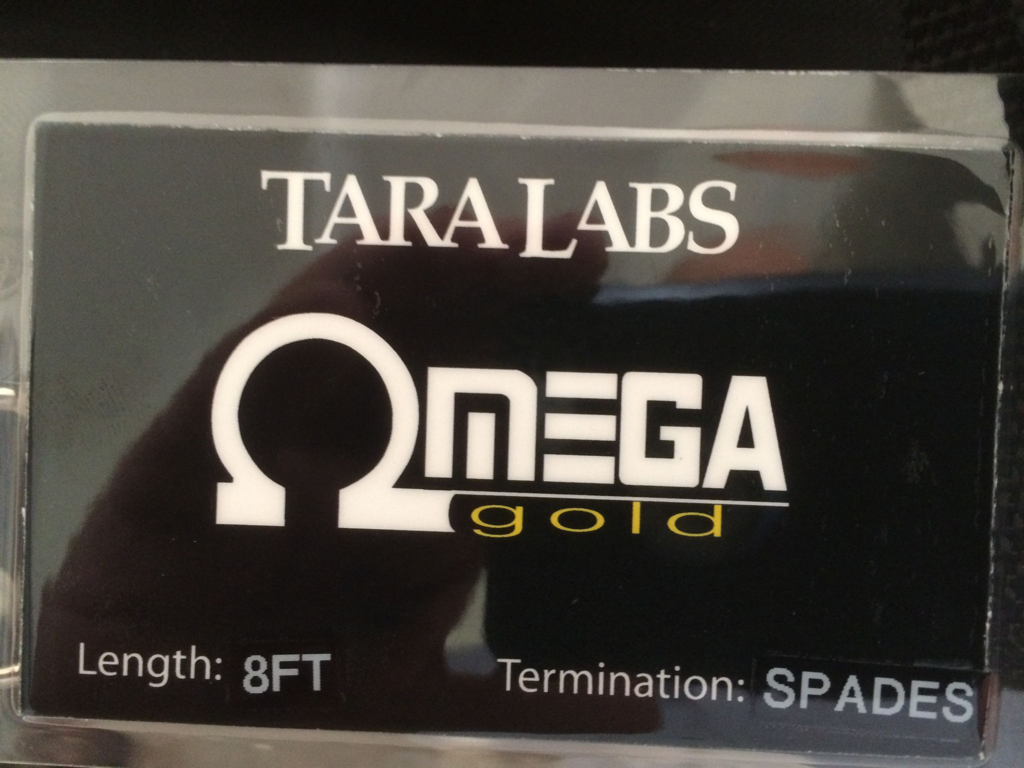 Tara Labs Omega Gold 8 ft. Speaker Cables with Spades