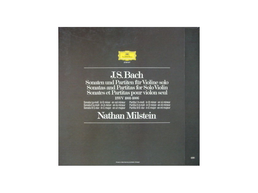 DG / NATHAN MILSTEIN, - Bach 6 Sonatas & Partitas for Solo Violin,  NM, 3LP Box Set!