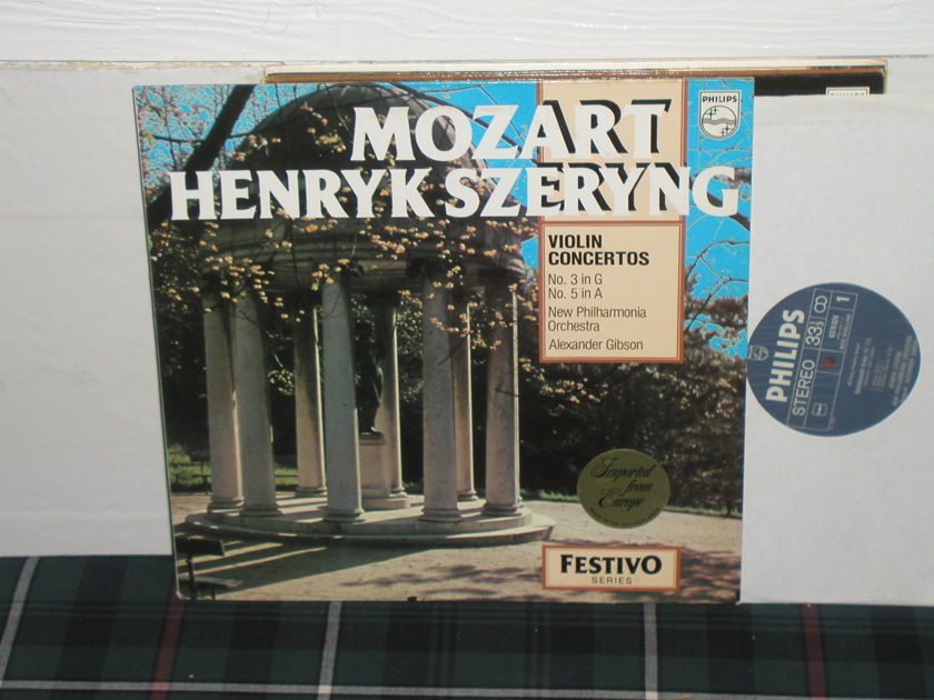 Gibson/Szerying/NPO - Mozart Violin Ctos  LP Philips Import Pressing 6500