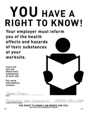 Right to Know - Toxic Substances and Hazards - Elmsford