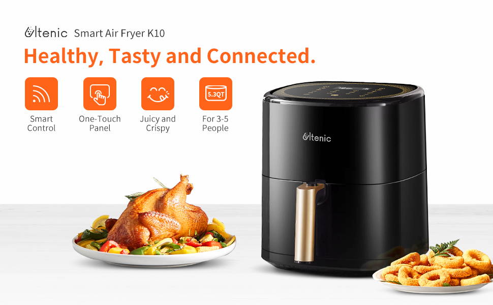 Ultenic K10 Air Fryer Without Oil App And Voice Control 5l Hot