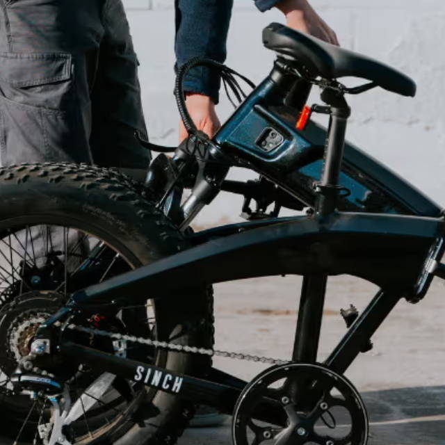 an aventon sinch electric folding bike