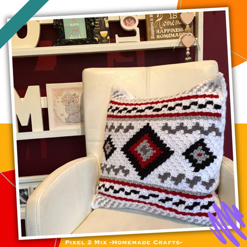 Zuma - The Aztec Pillow Cover - Mini Corner to Corner C2C Crochet