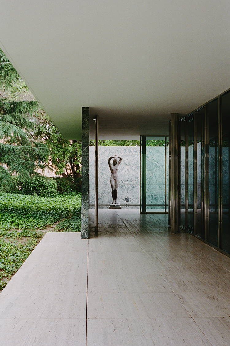 Barcelona Pavilion, designed by Mies van der Rohe | Photographed by Hannah Davis for Wolf & Moon