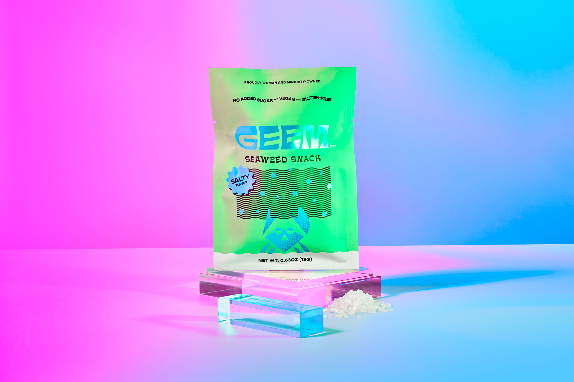 GEEM Makes Seaweed Look Fun to Eat with Wavy Neon Design