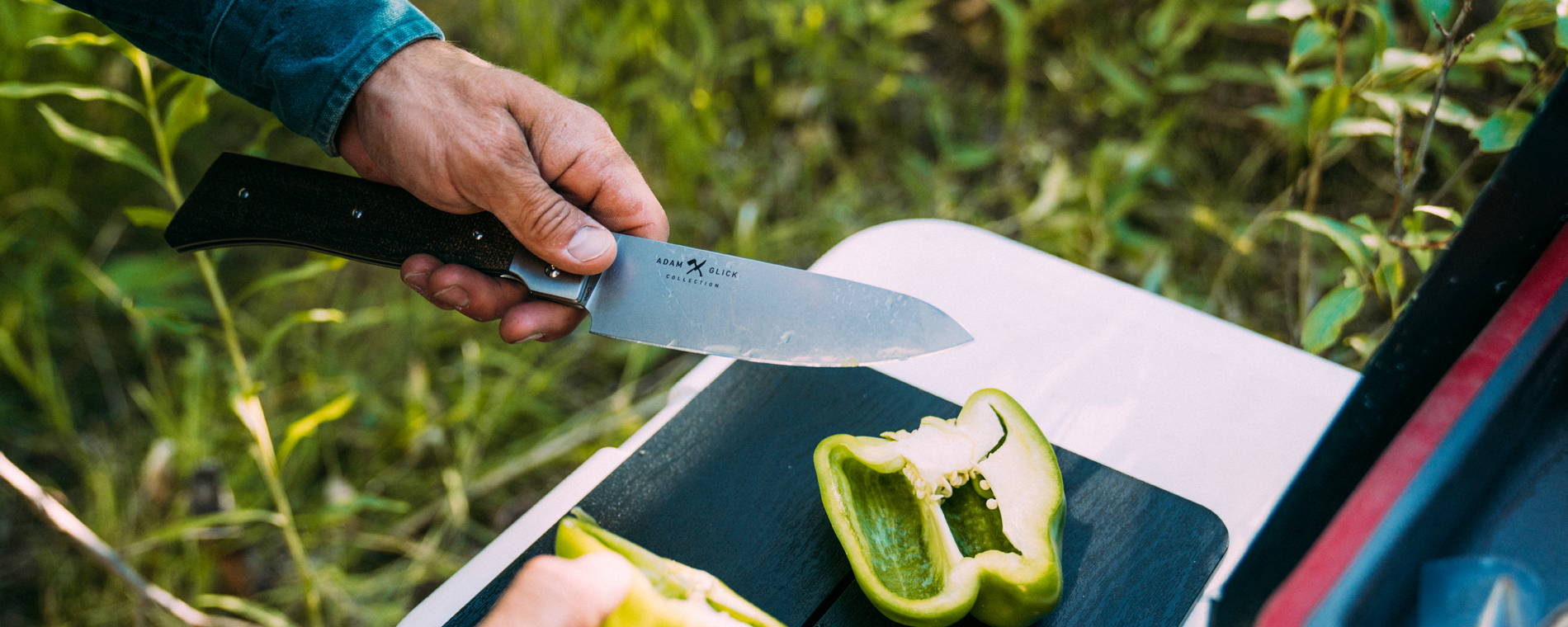 Messermeister Adventure Chef Summit Set, Carbonized Maple - Folding 6”  Chef's Knife, 6” Fillet Knife, Folding Steak Knife, Fork & Spoon, Folding