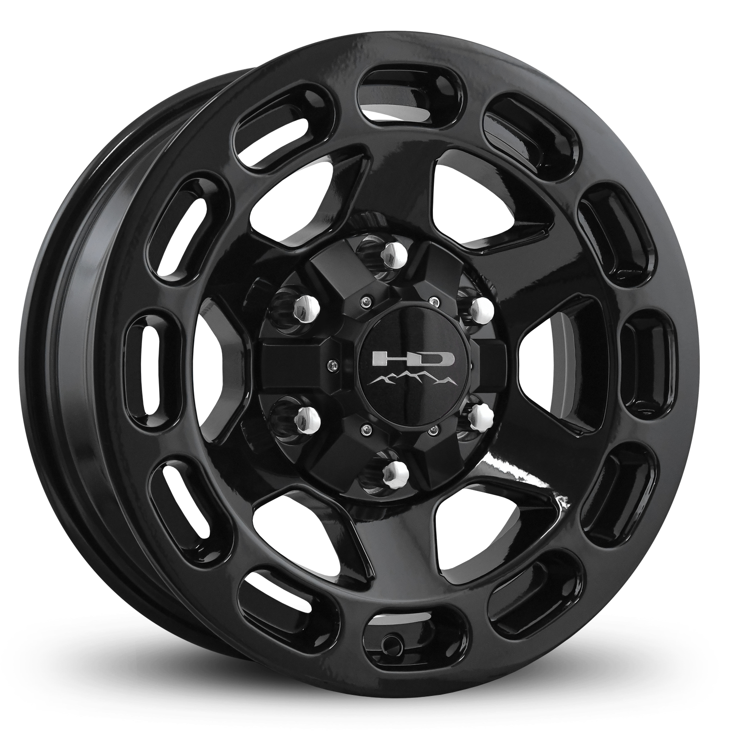 HD Off-Road Patriot Custom Trailer Wheel & Tire packages in 15x6.0 in 6 lug All Gloss Black for Unility, Boat, Car, Construction, Horse, & RV