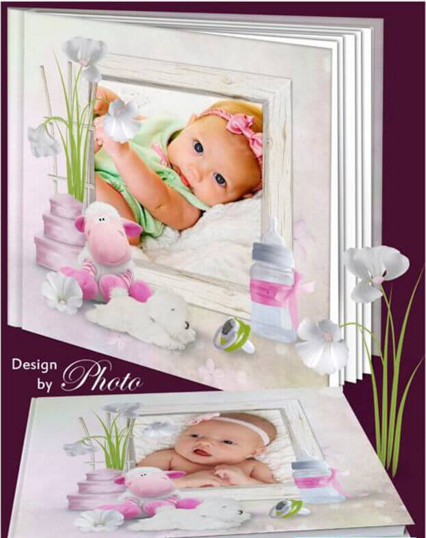 Детская фотокнига в Фотошоп - моя любимая малышка