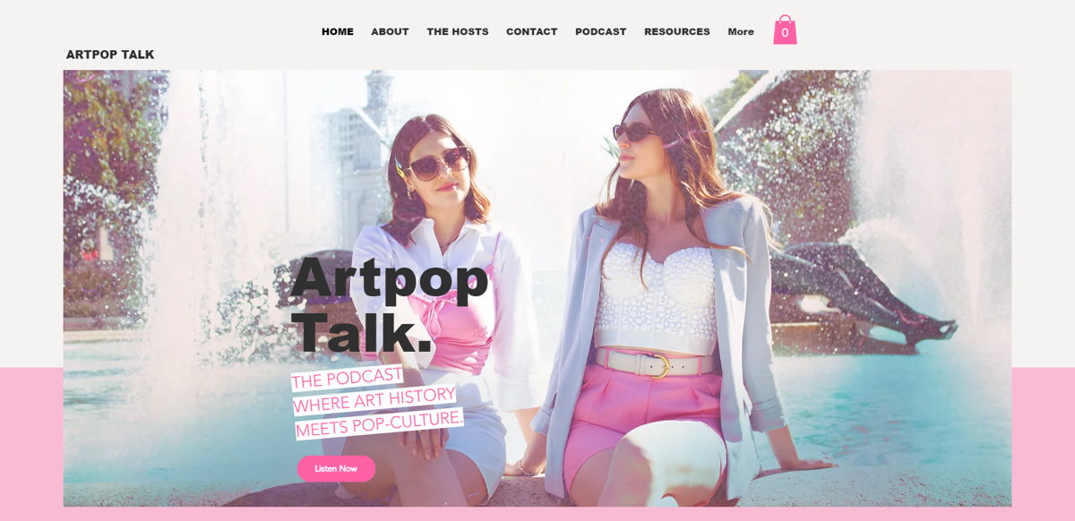 Screenshot of Artpop Talk, from the podcast websites collection.