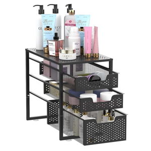 Under Sink Organizers and Storage,2 Pack,2-Tiers Pull-Out Home Organiz –  wallqmer