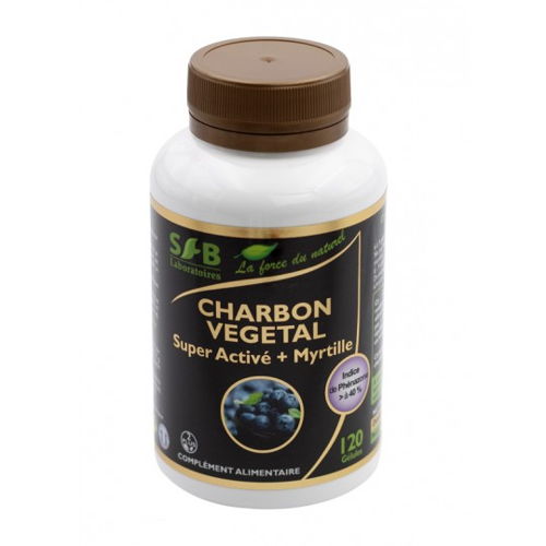 Charbon Végétal Super Activé + Myrtille