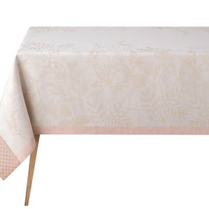 Le Jacquard Francais Jardin d'Eden Beige 69x98in Tablecloth