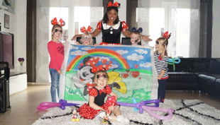 clown lucy gruppenfoto