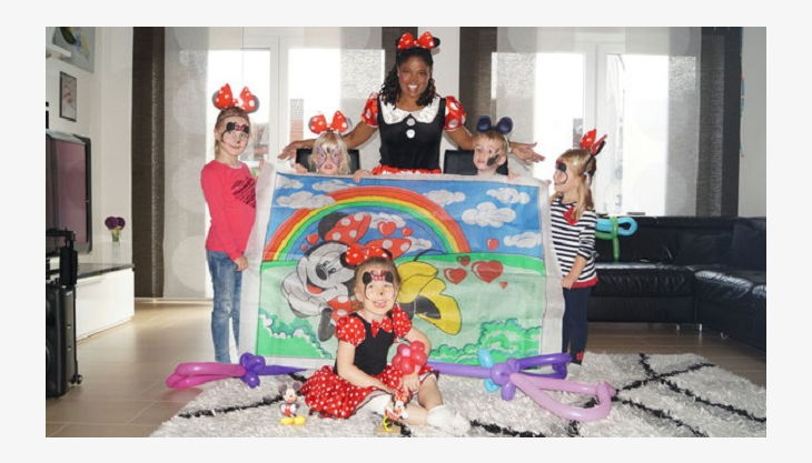 clown lucy gruppenfoto